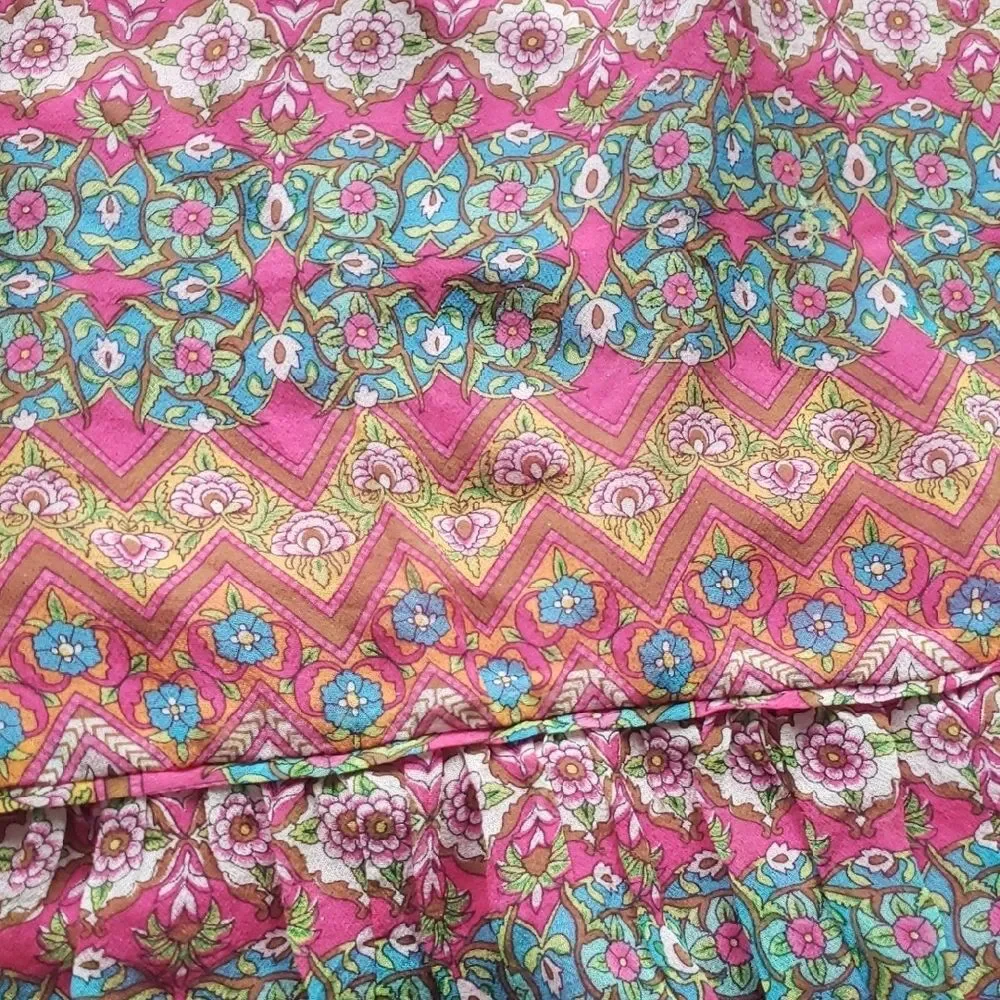Diane Von Furstenberg Silk Maxi Skirt Size P Boho Chic Feminine Preppy Summer